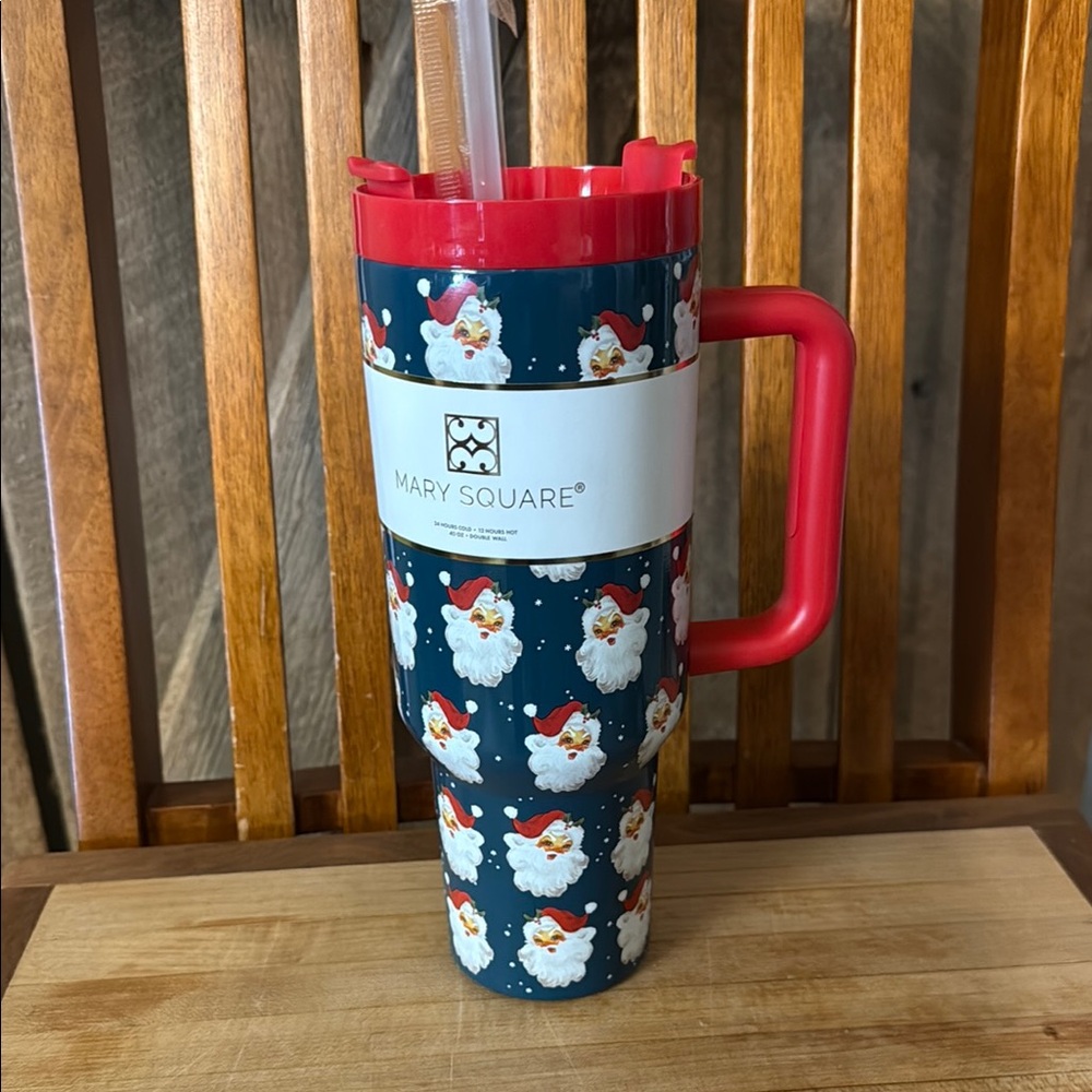 Santa Pattern Insulated Tumbler